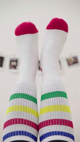 Google themed socks.