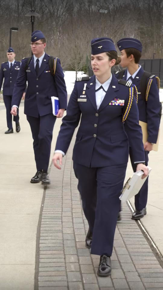 Kimberly Hedger in her Air Force ROTC uniform.