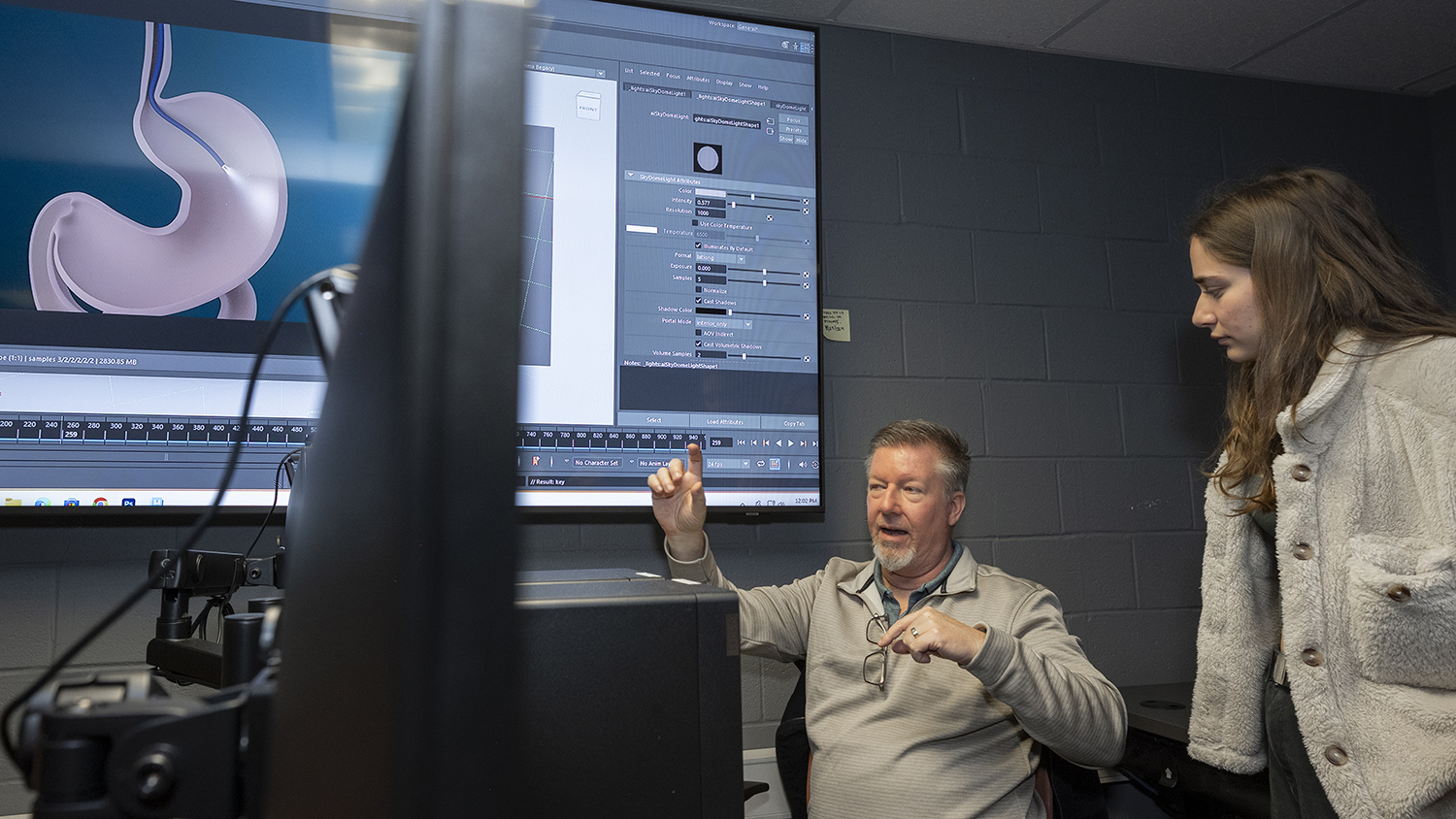 Craig Foster instructs a student.