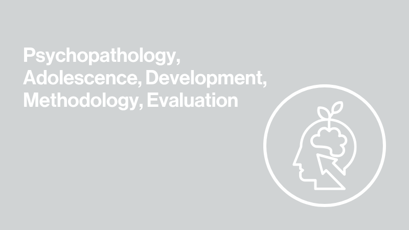gray background image with icon of a brain and plant growing and text that says psychology, adolescence, development, methodology, evaluation