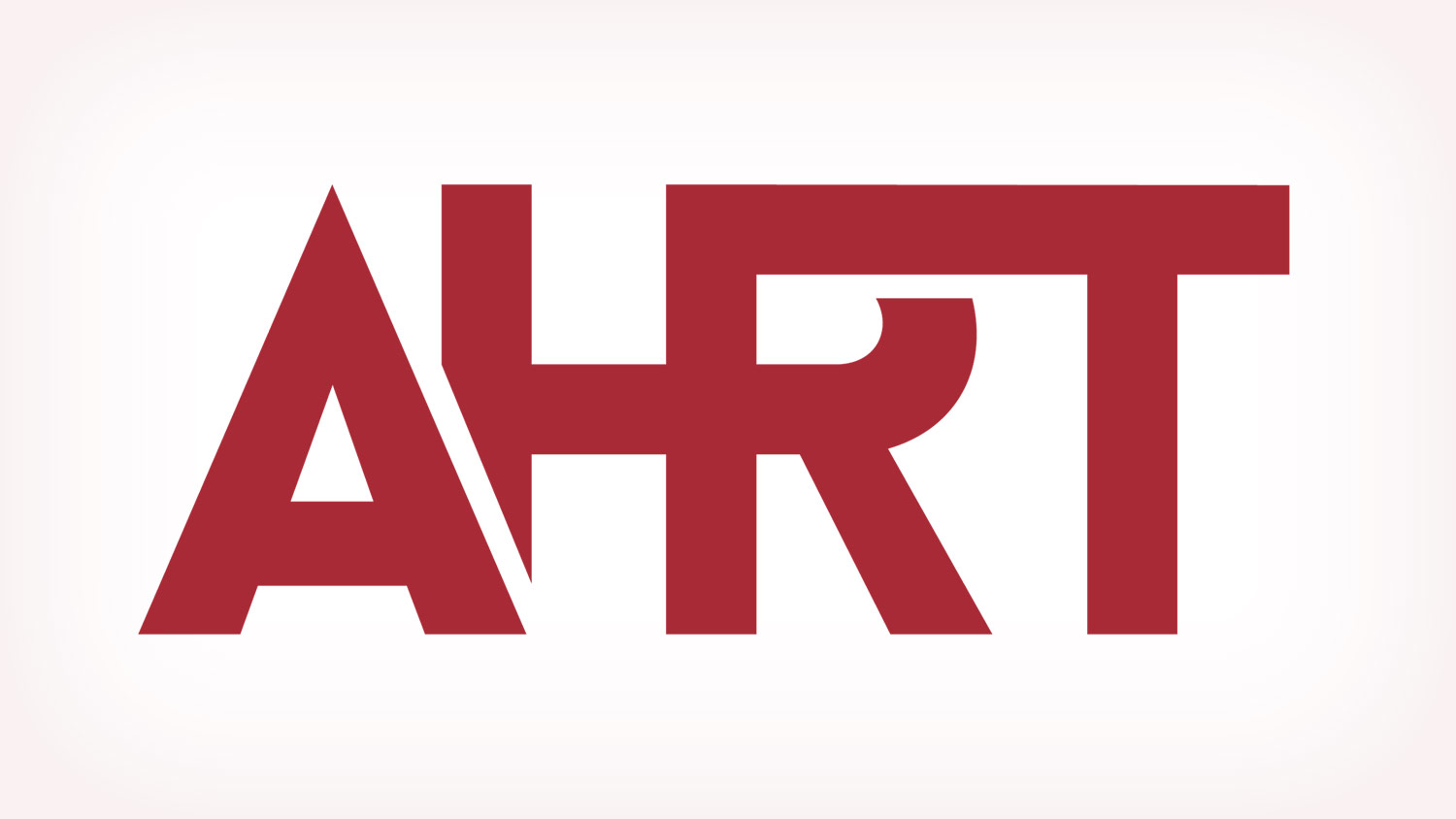 Red wordart of the letters AHRT.