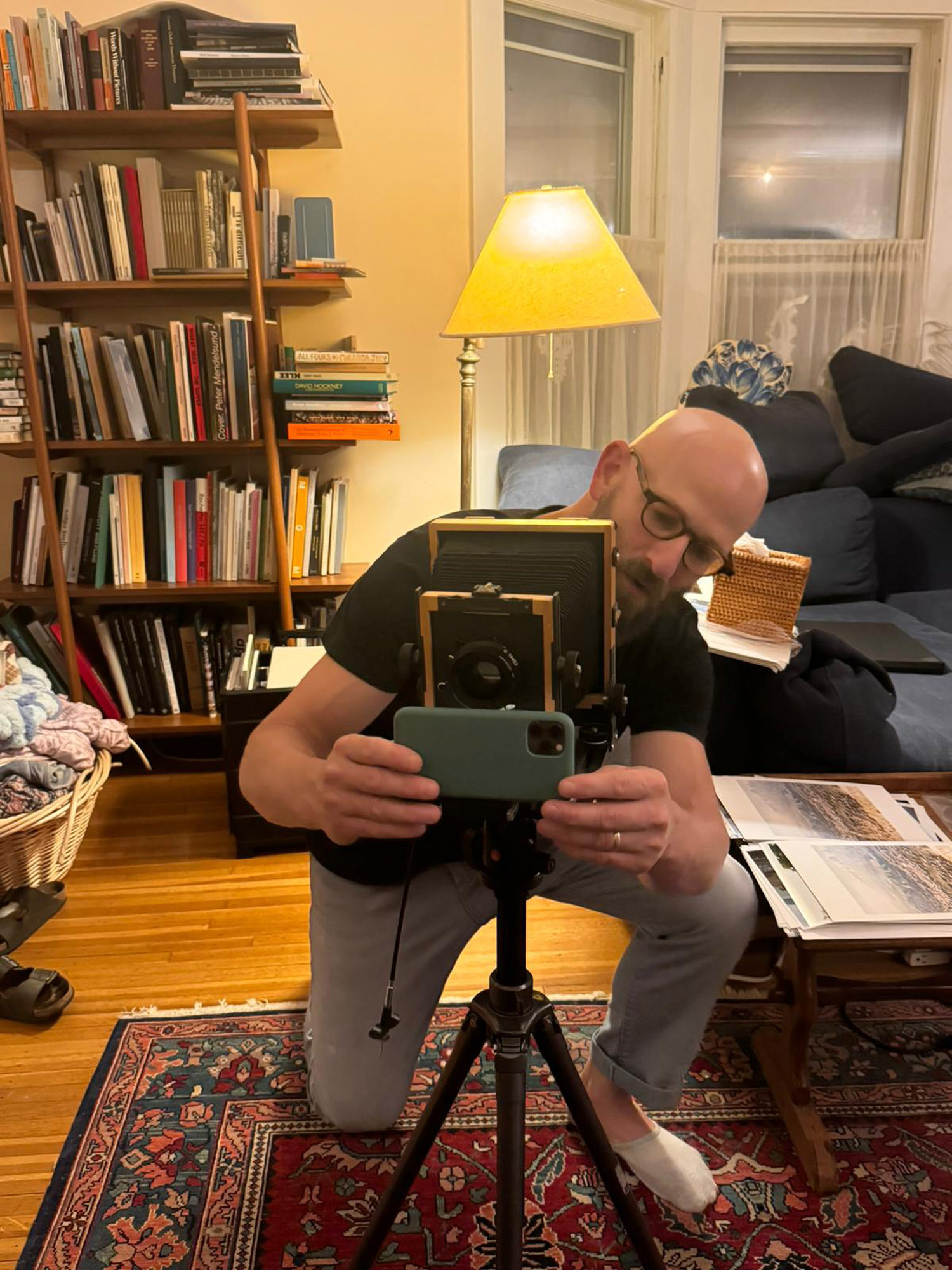 Greg Halpern operating cameras.