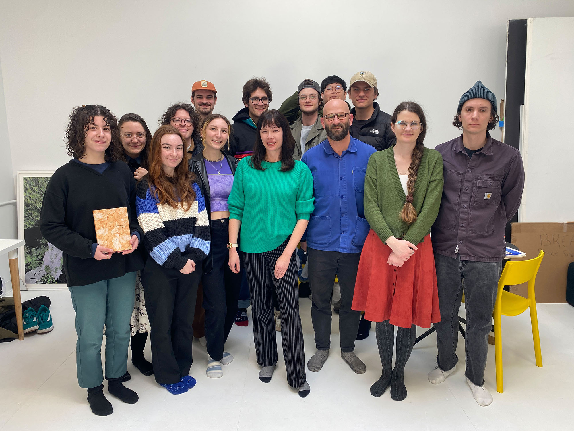 Students with artist Brea Souders in her studio.