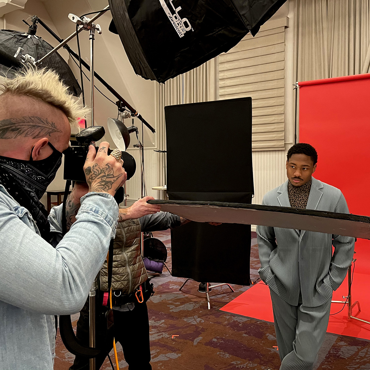 Editorial and commercial photographer Clay Patrick McBride photographs Stefon Diggs.