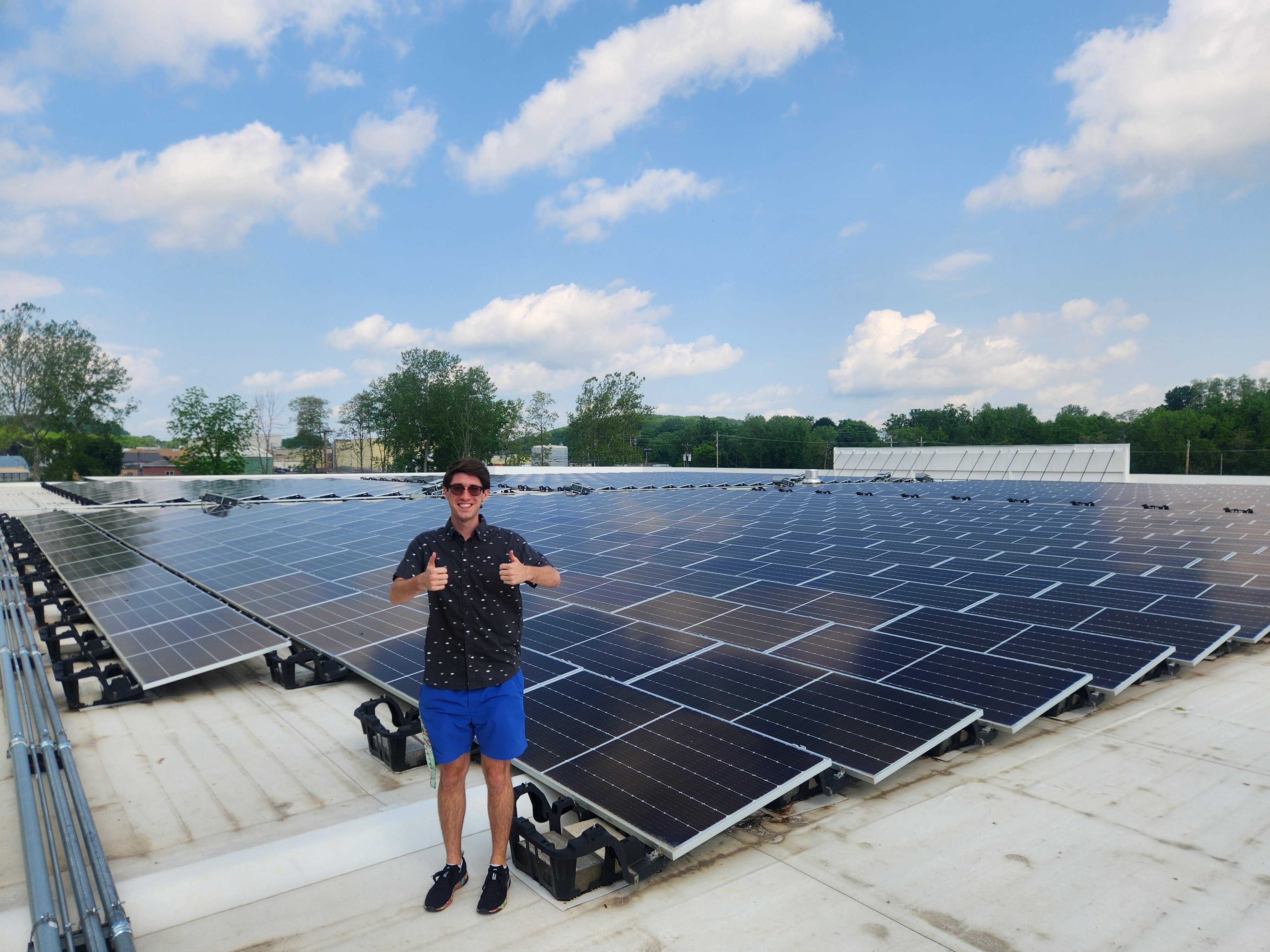 environmental sustainability health and safety management ms student solar panel install