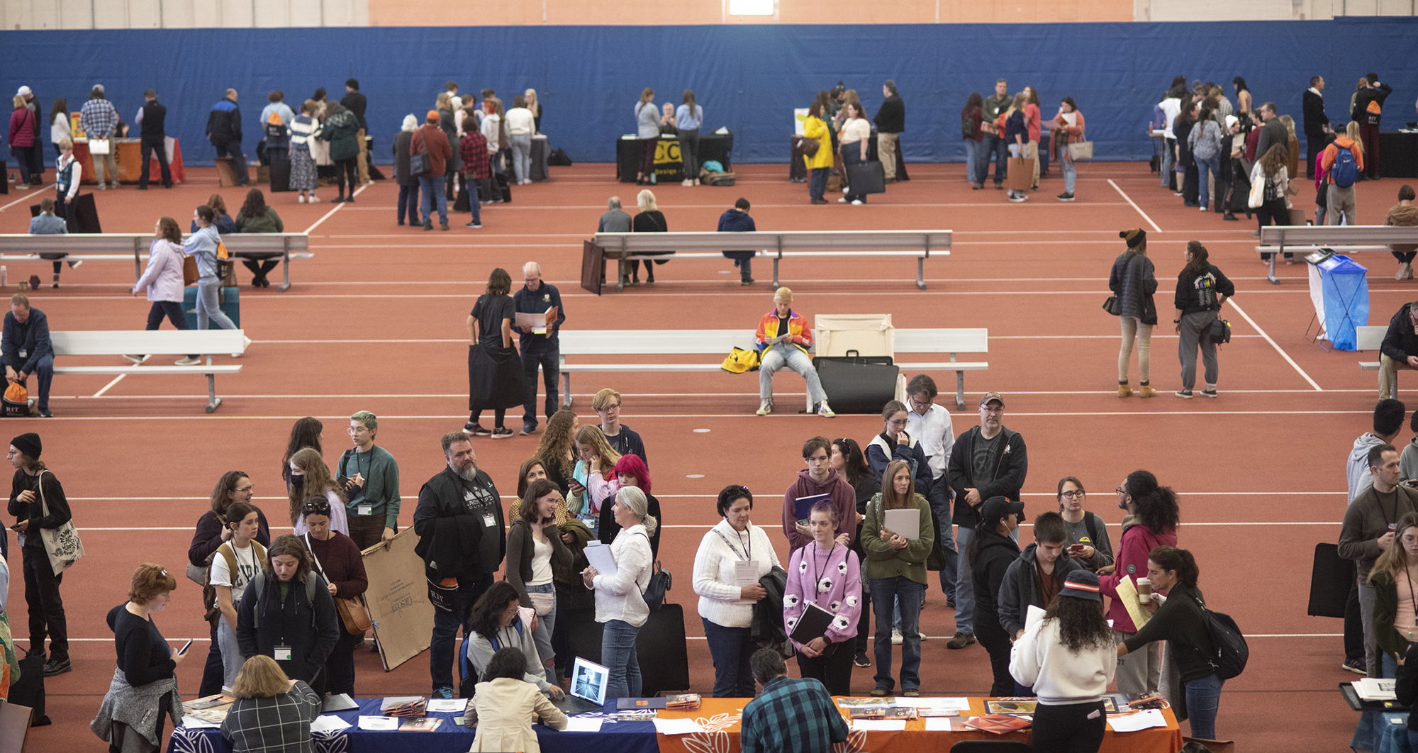 A wide view of the field house during RIT's NPD event on Oct. 2, 2022.