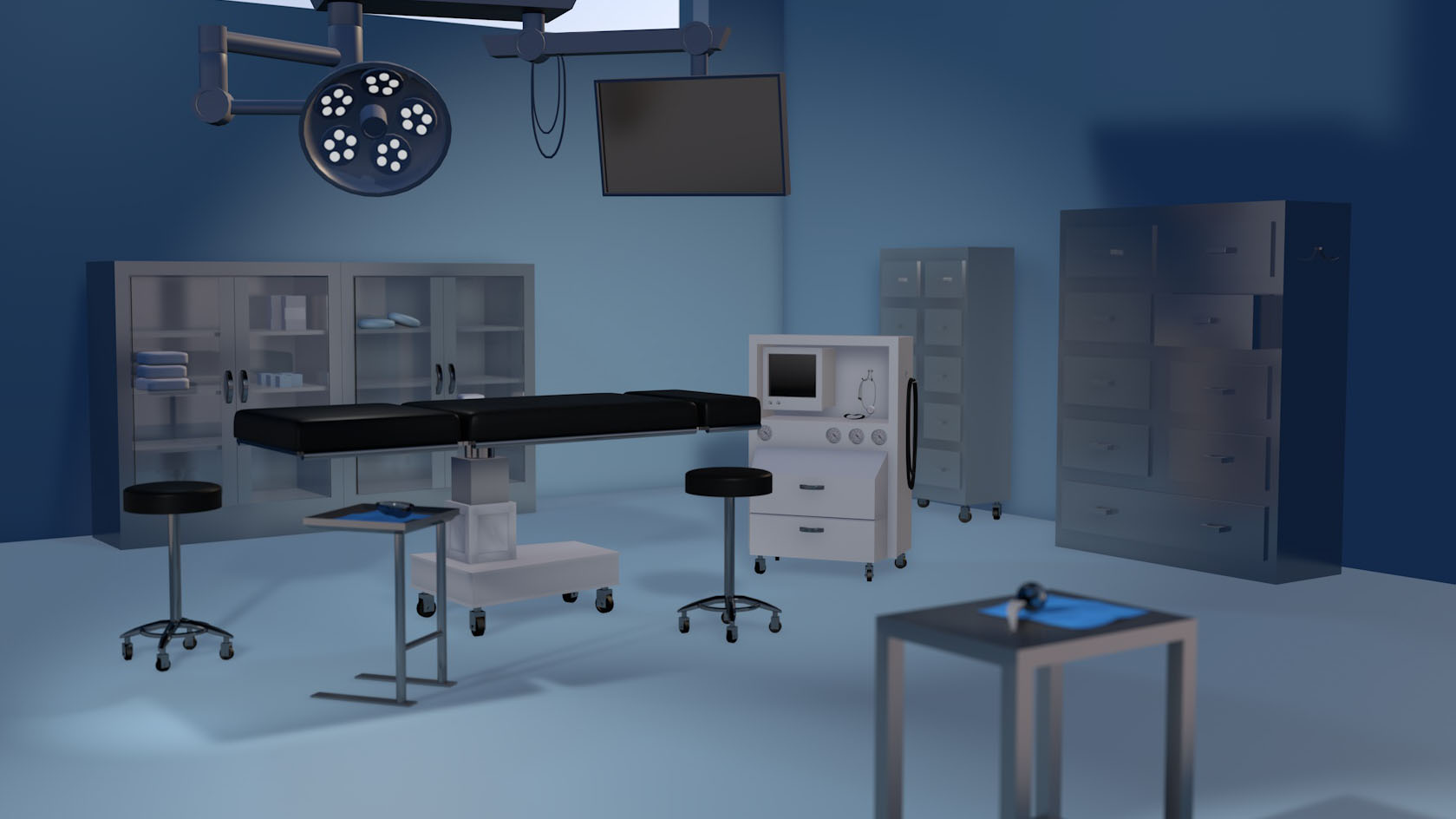 An illustration of a surgery room.