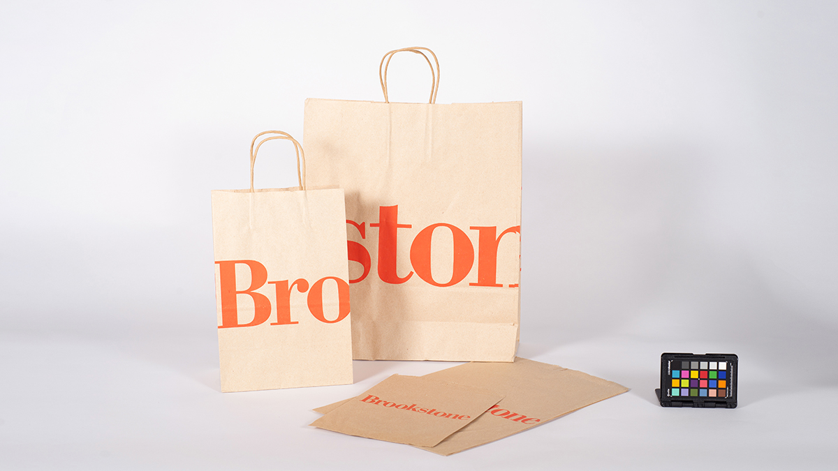 Brookstone shopping bags for the Vignelli digital image archive.