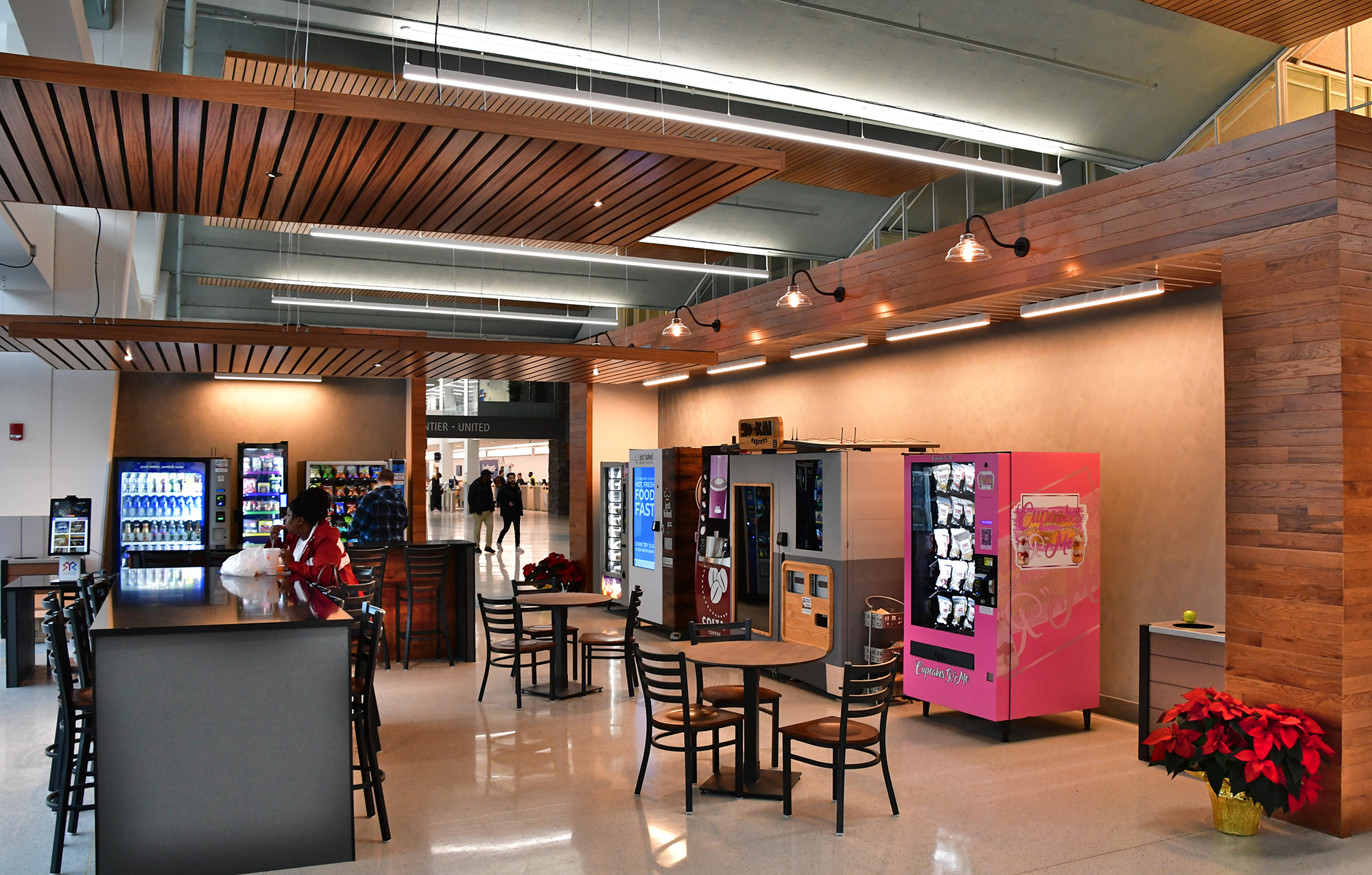 The brand-new automated retail lounge at the Syracuse airport.