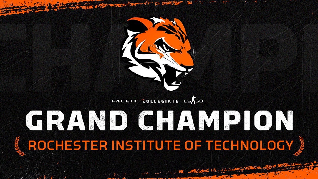 graphic reads: Rochester Institute of Technology, grand champions.
