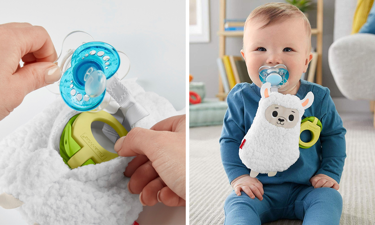 A pacifier clip design for babies.