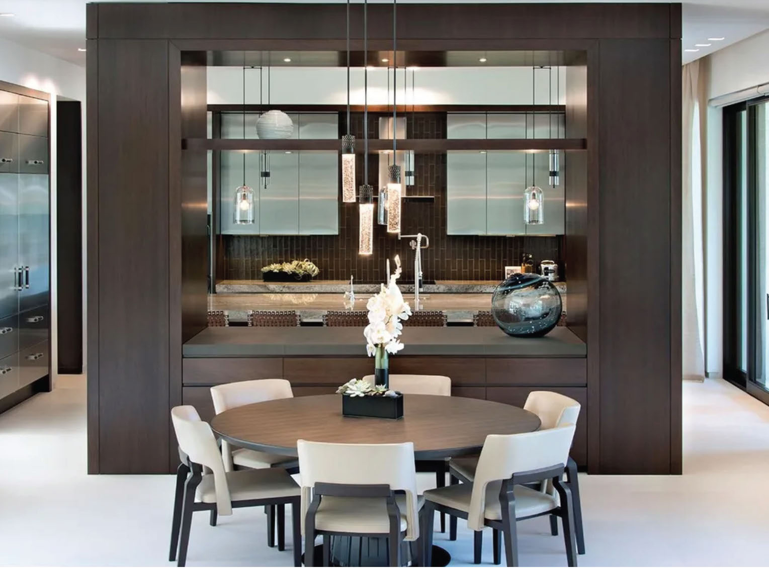 A dining room table designed by RIT alumnus Gunther Jacobson for DJ Khaled.