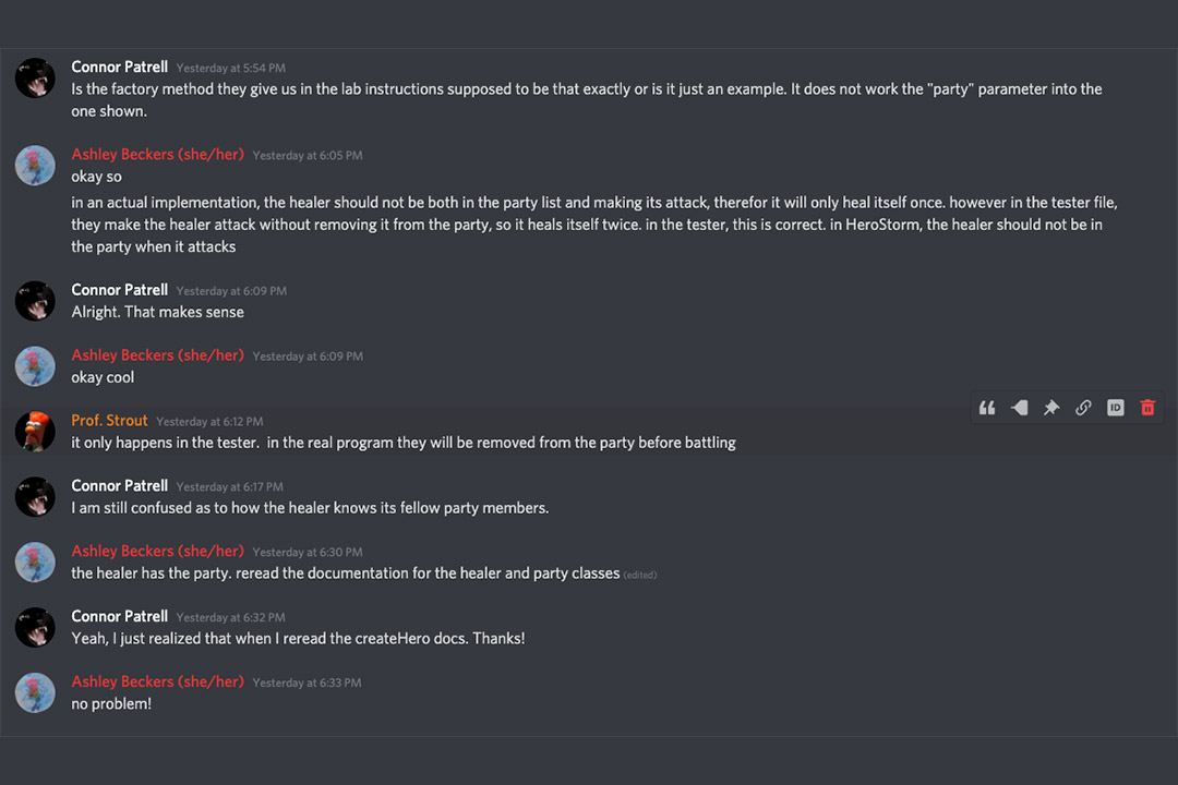 screenshot of conversation between three users on Discord.