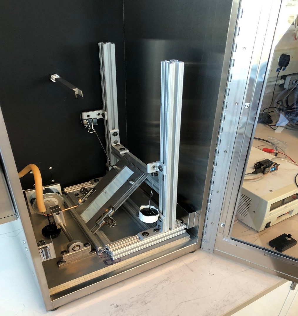 Flammability test setup