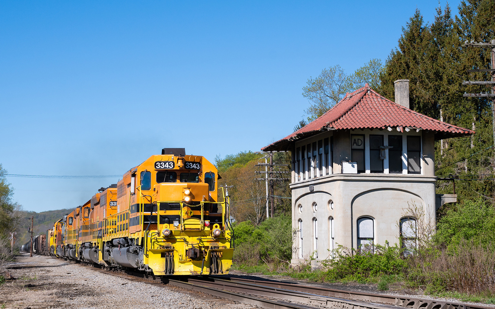 A train on the Buffalo-Pittsburgh Railroad.
