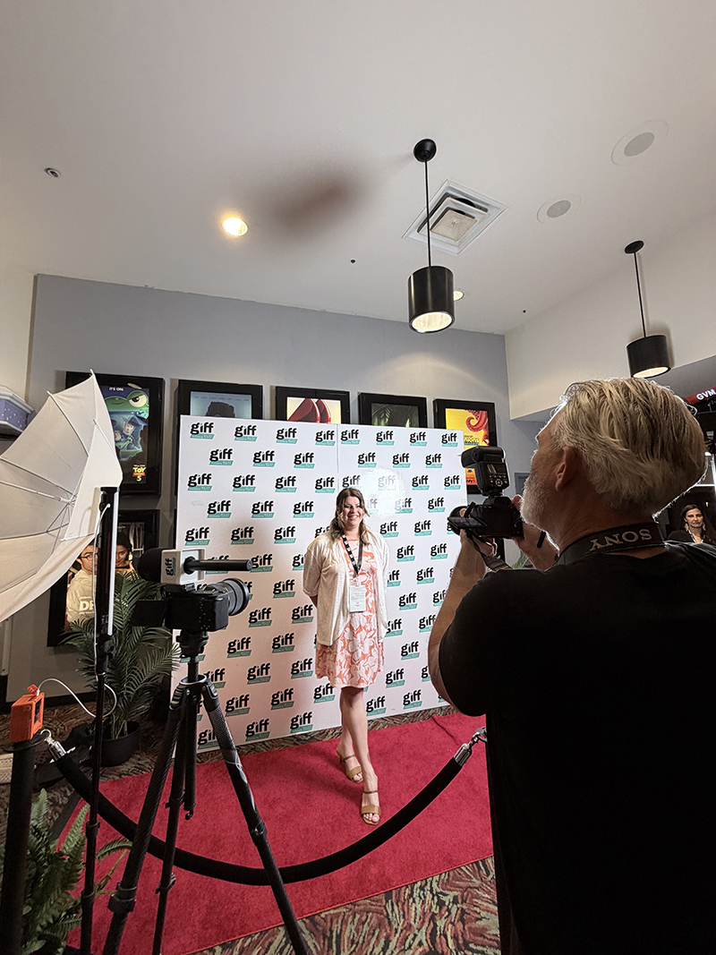 Louisa Duchin at a film festival red carpet.