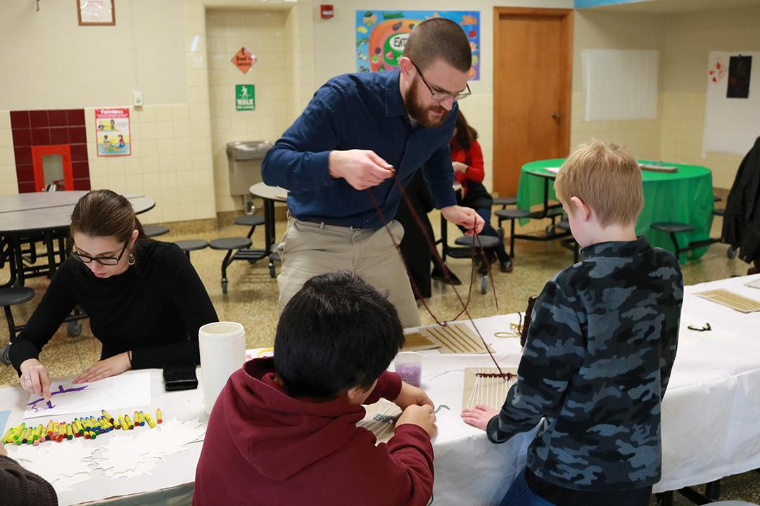 Students work with area youth 