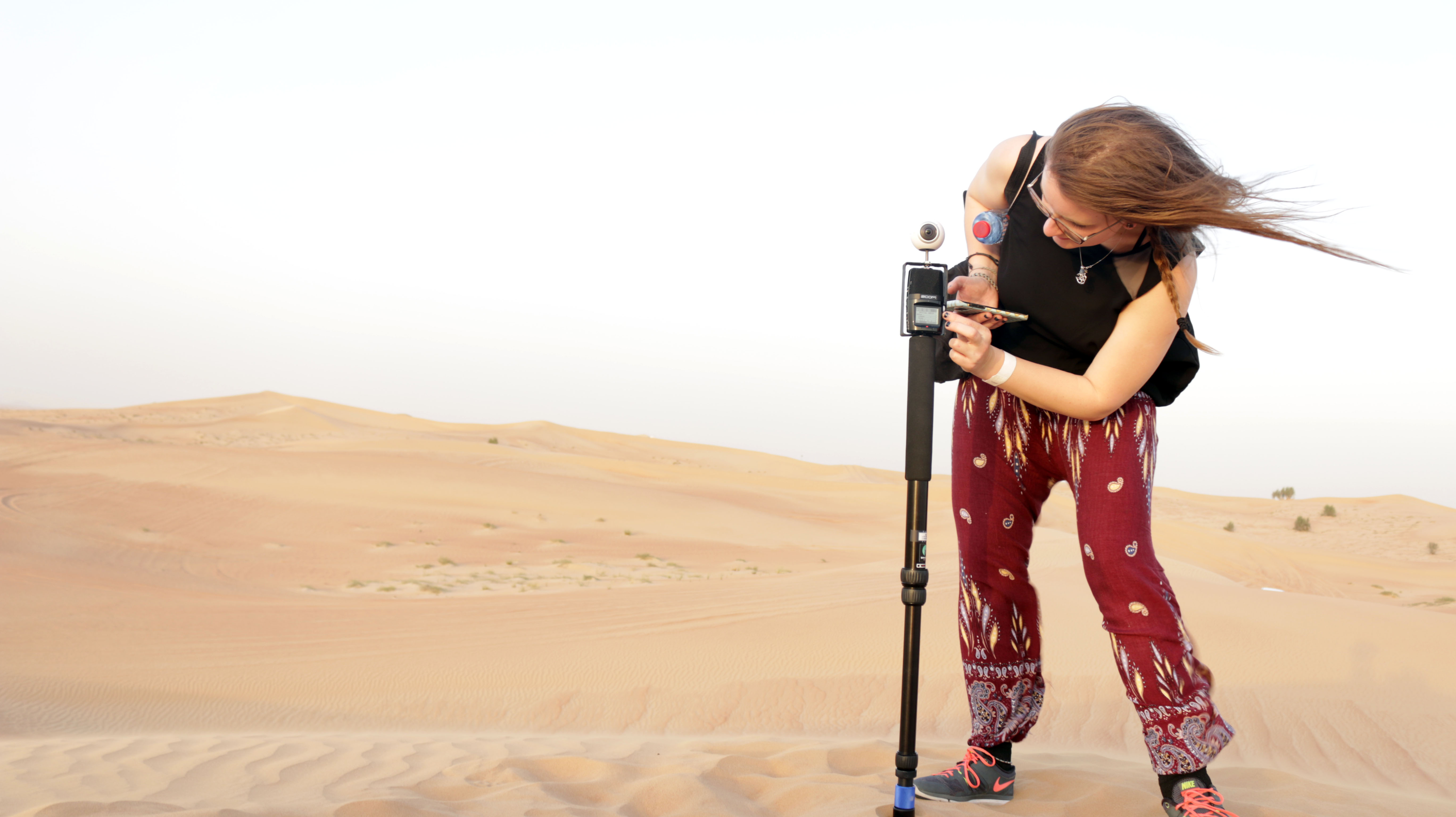 Photo courtesy of Anna Dining, who is pictured working on the RIT 360 Project in Dubai.