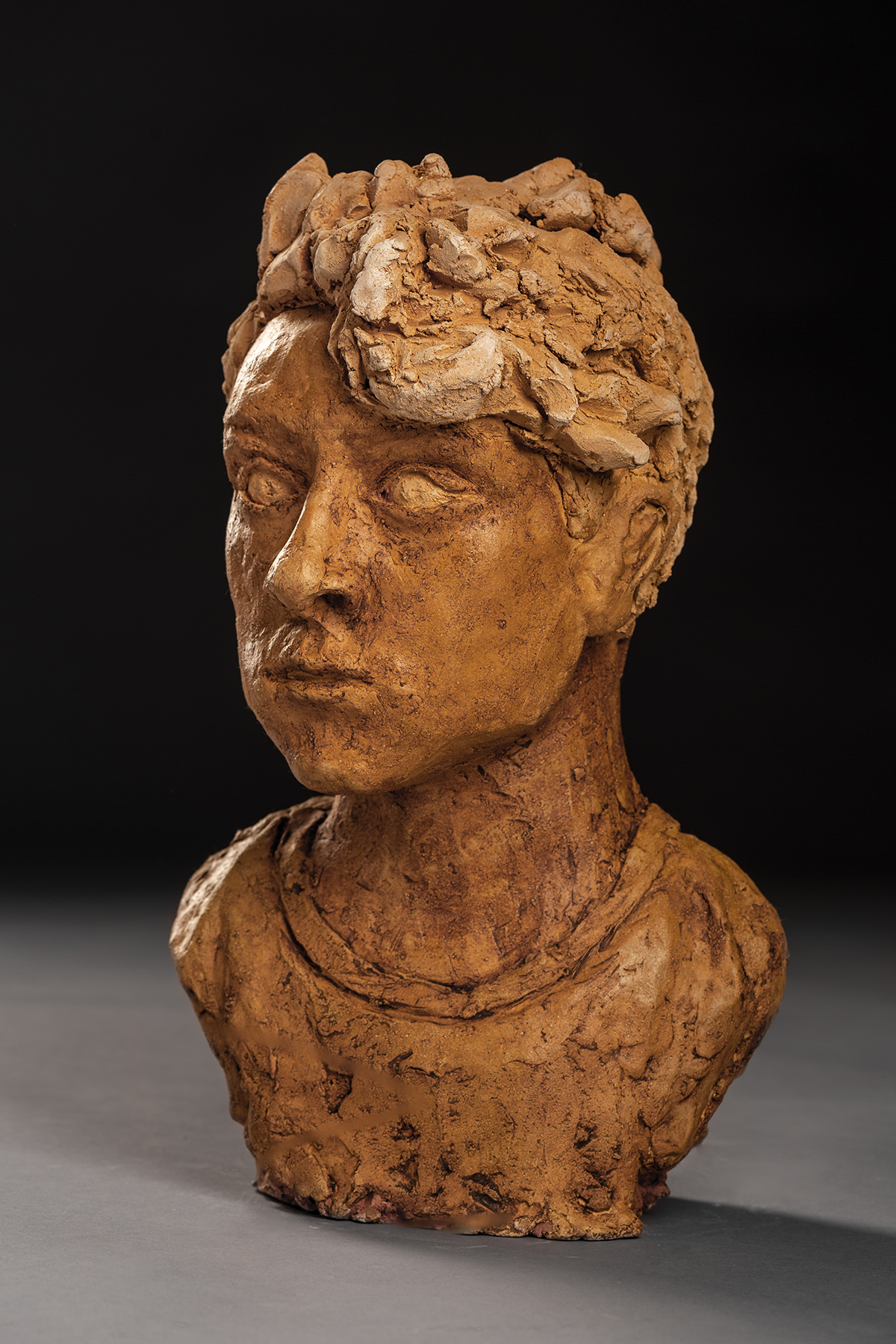 Jacob Dambra's self portraiture in ceramic sculpture form.