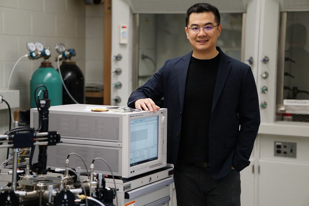 Assistant professor Ke Xu is shown in his lab