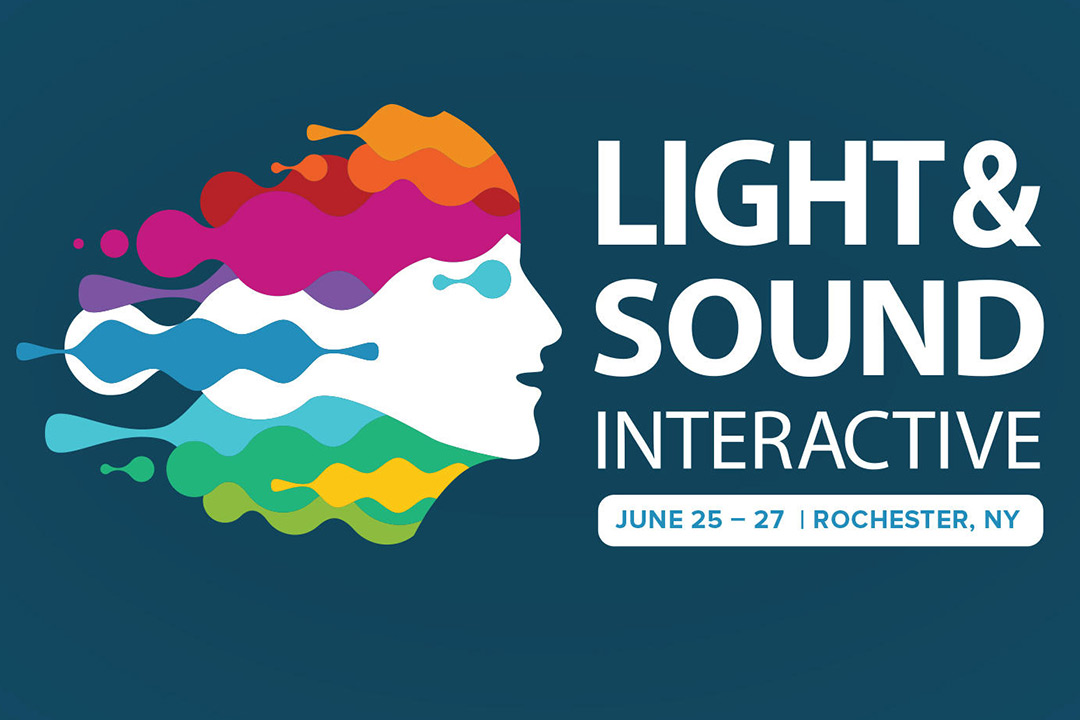 Logo: Light and sound interactive, June 25-27, Rochester, NY