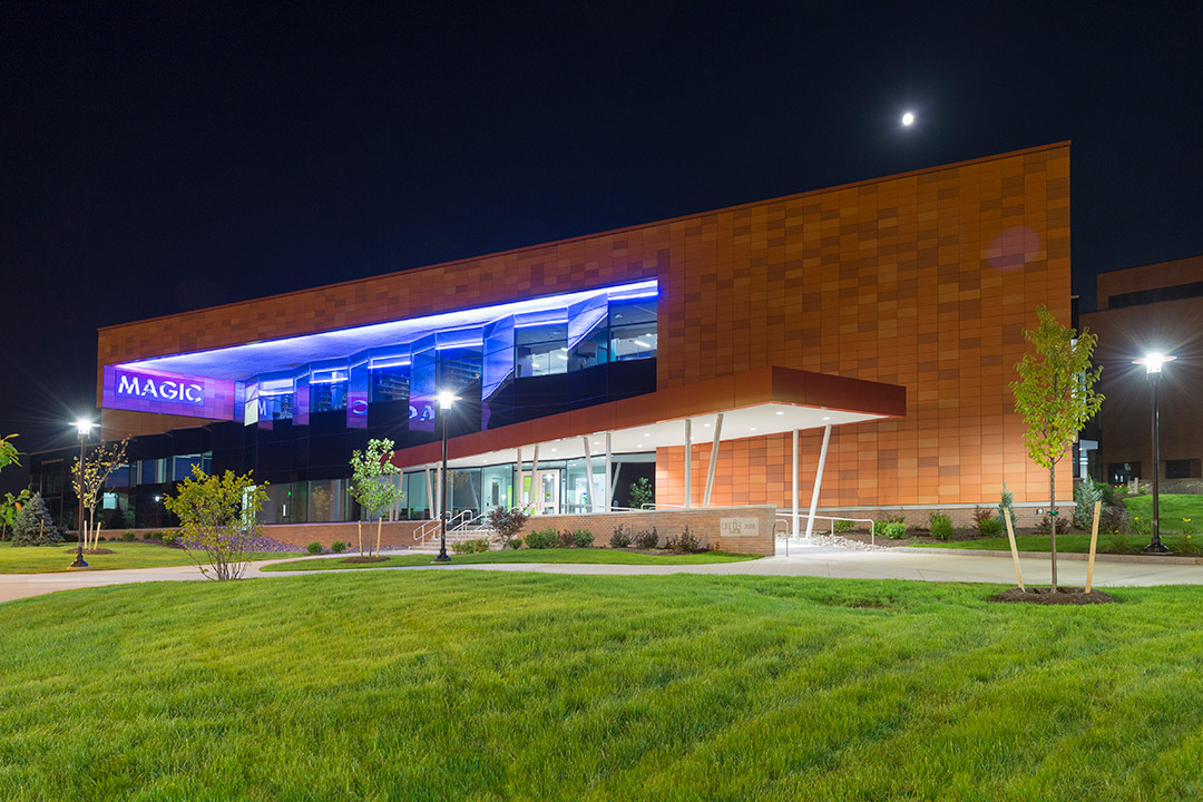 exterior of RIT's MAGIC Center building.