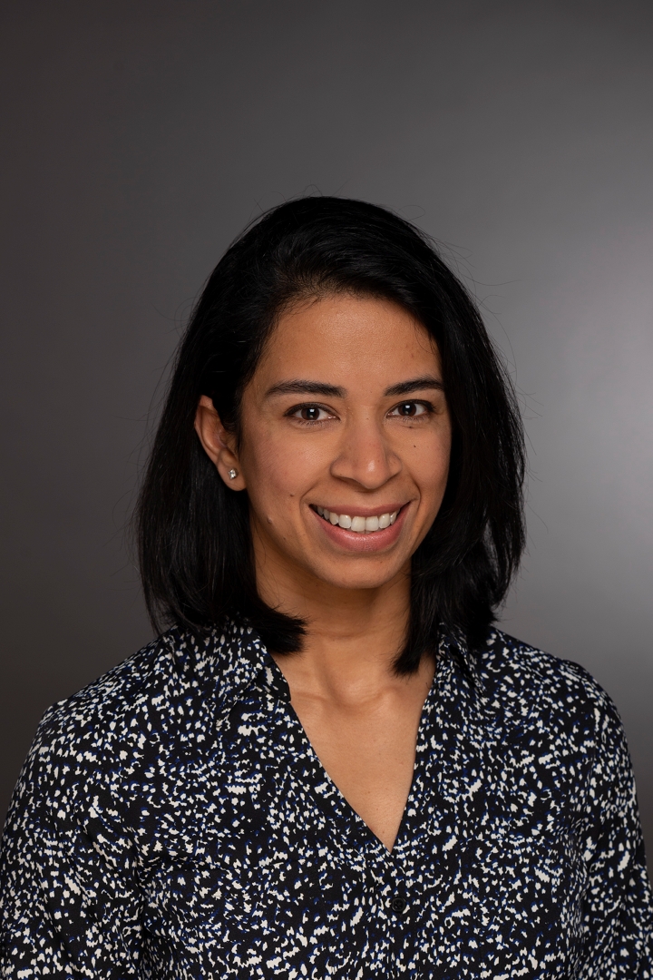 A headshot of a woman