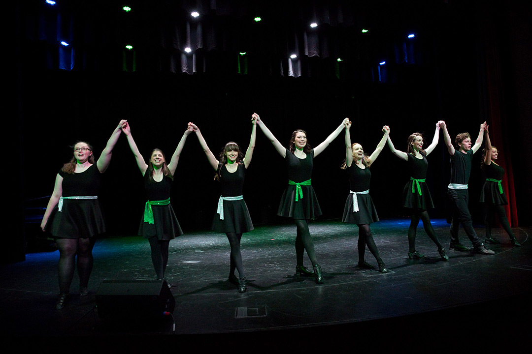 Irish dance group performs.