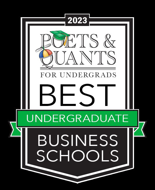 banner graphic for 20 23 Poets and Quants best undergraduate business schools.