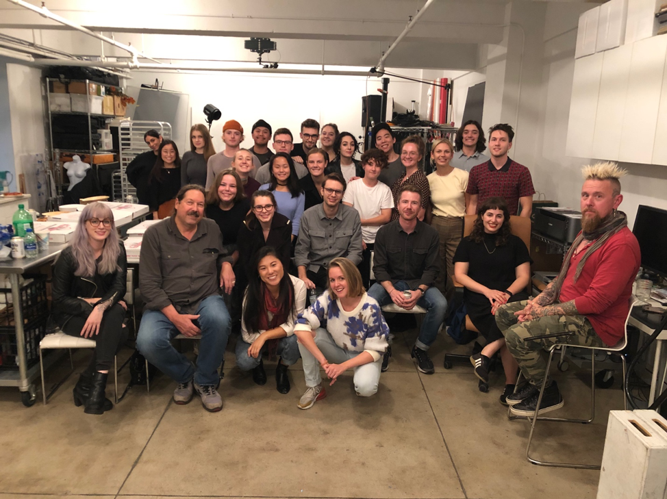 A group shot of advertising photography students and faculty in NYC.