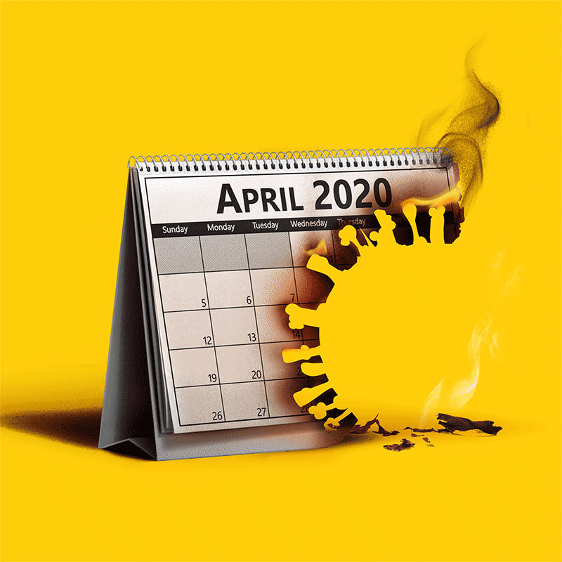 An animated GIF of a calendar burning.