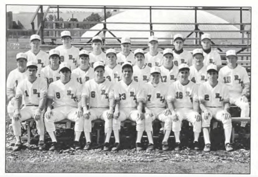 A team photo of the 1988-89 RIT baseball team.