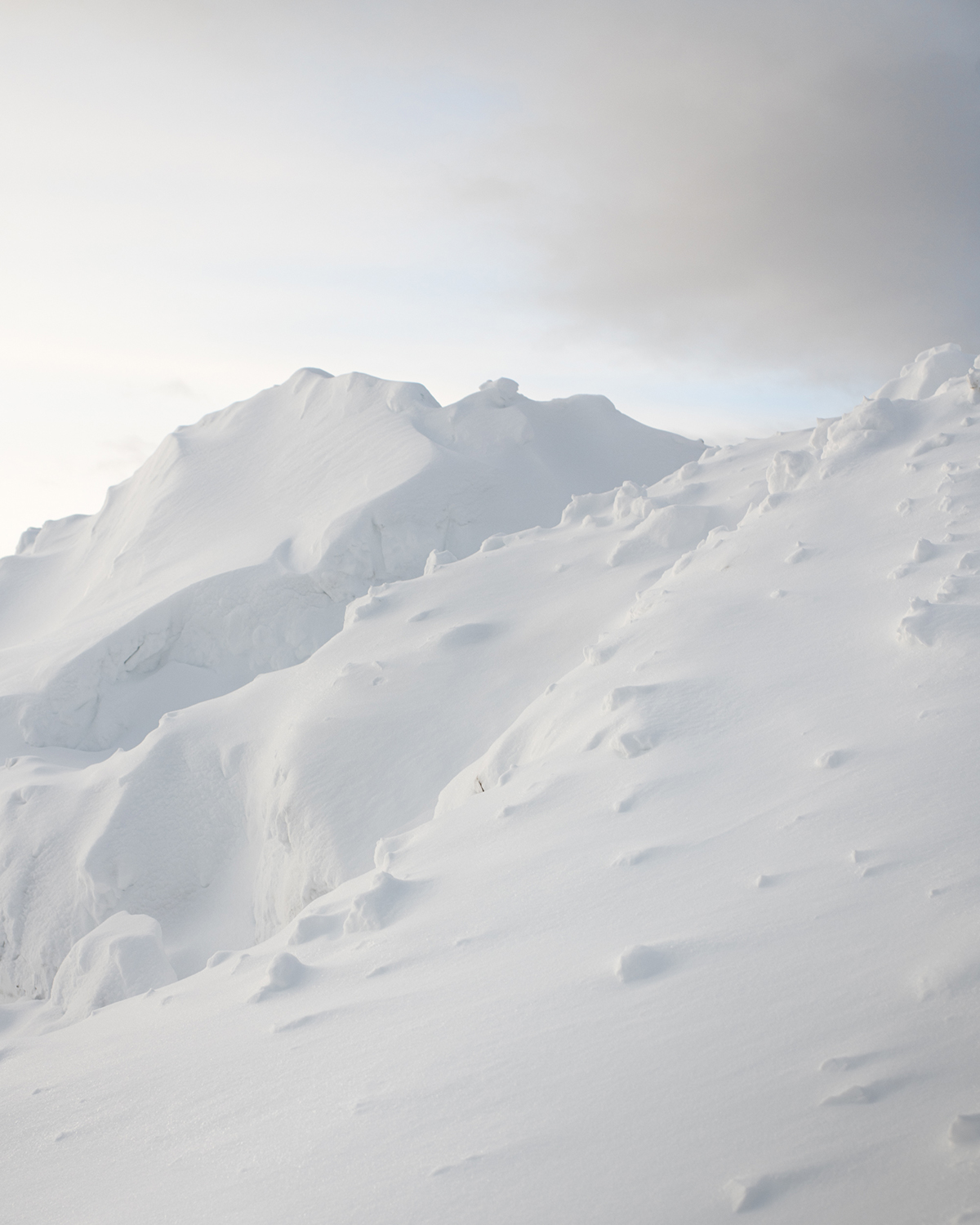 A large snow pile.