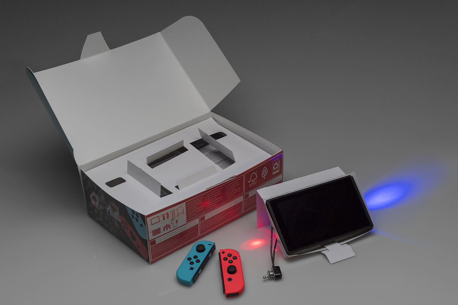 Nintendo Switch package with mood lighting 