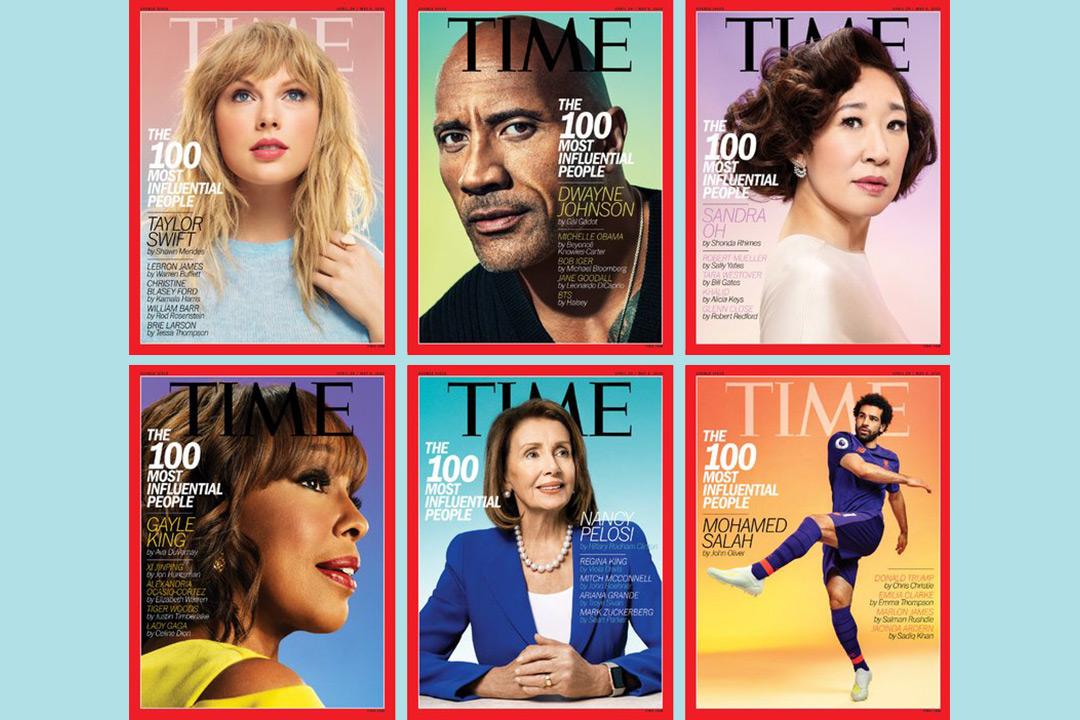 Time magazine covers photographed by Pari Dukovic. 