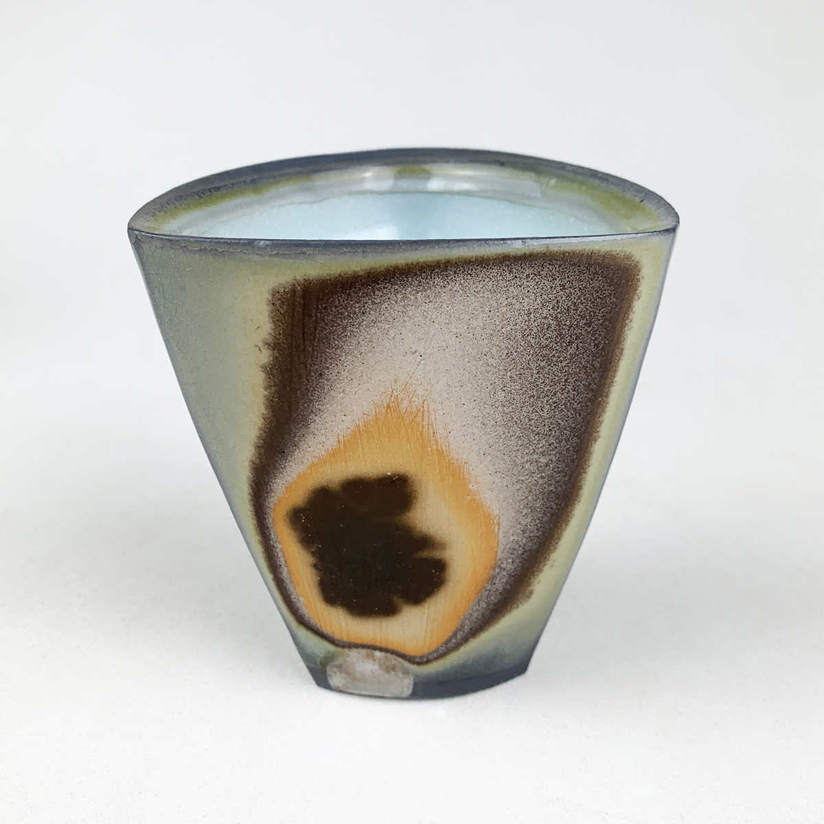 A multi-colored vessel.