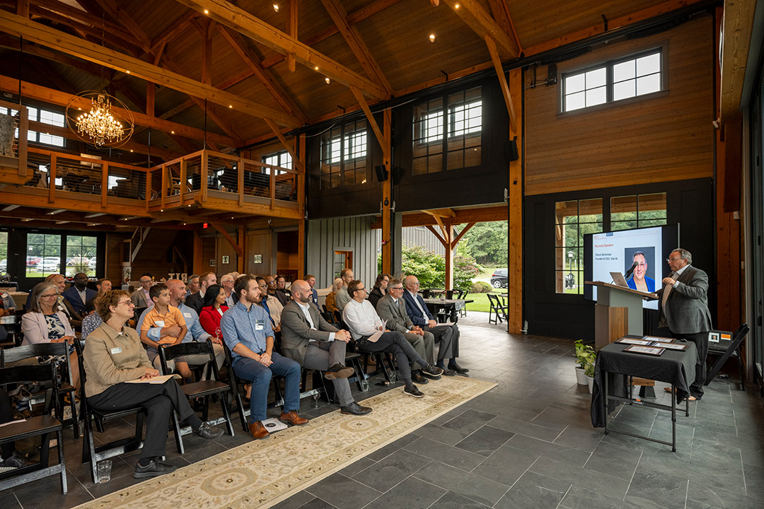 Chuck Gershman, founder and CEO of OWL-AI, formerly Venture Creations, delivers the keynote address.