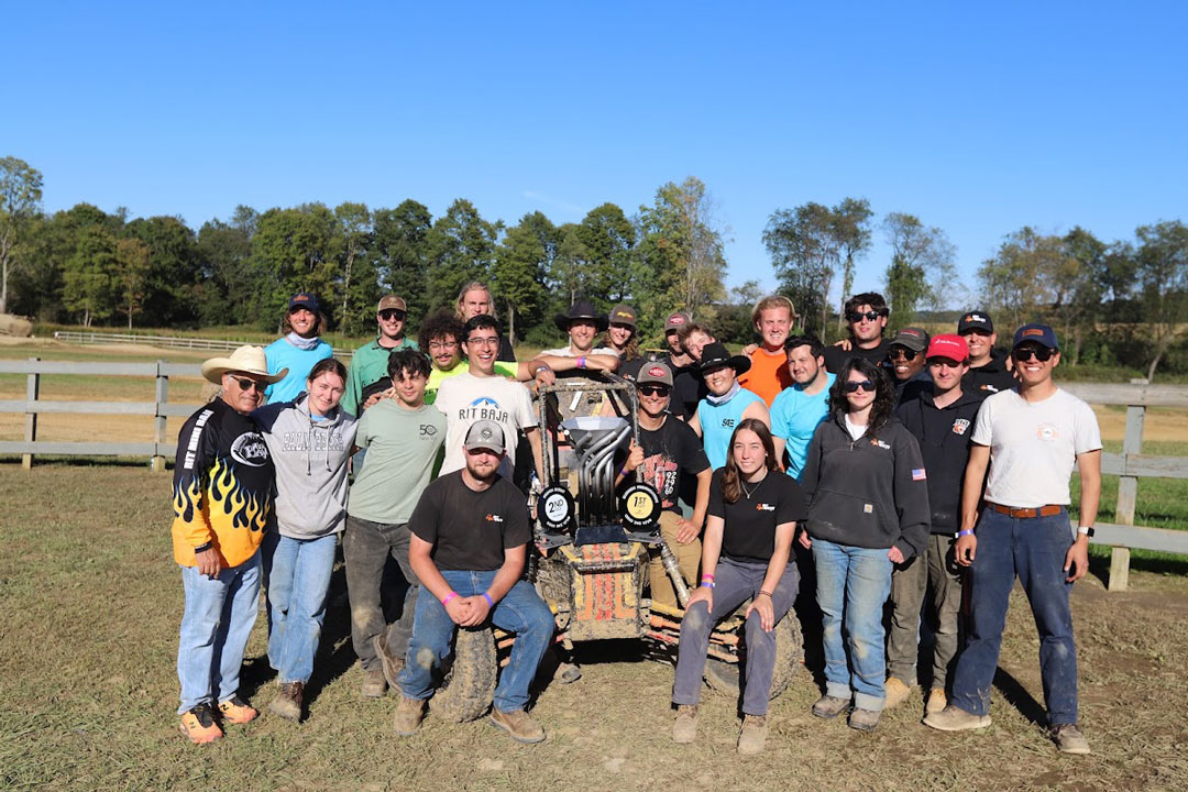  The RIT Baja team finished its season with a victory in Ohio, finishing as the national runners-up in the Mike Schmidt Memorial Iron Team Award, named after the RIT alumnus who died in 2001.