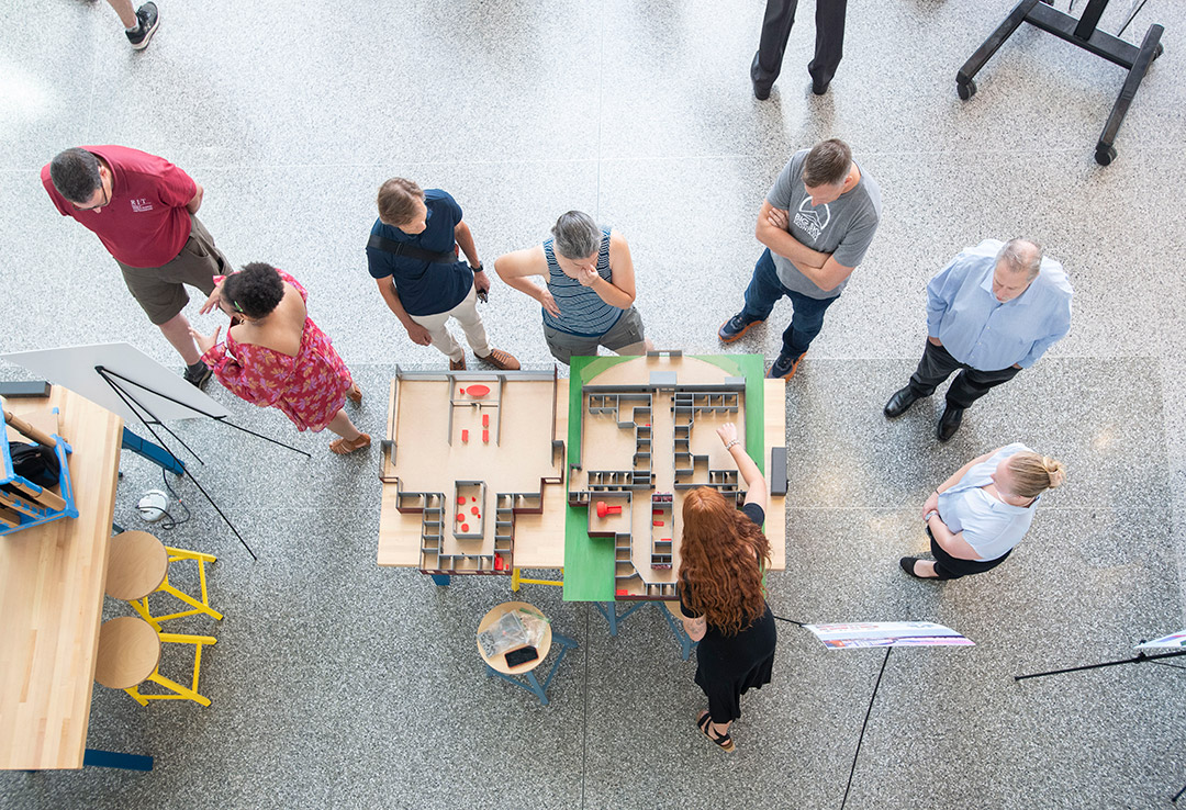 21 students from across RIT colleges participated in this summer’s Studio930 RIT Design Consultancy. Twelve projects were unveiled that presented design solutions to the emerging issues in the field of assistive and health technology.