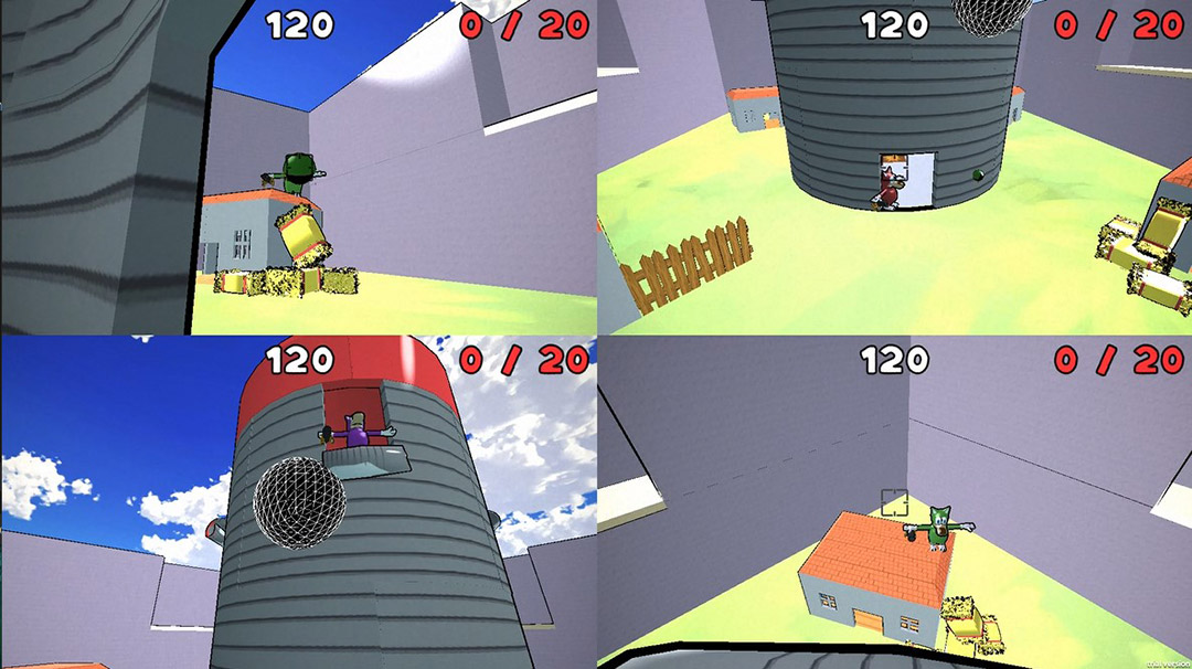 a scene from a game appears on a screen.