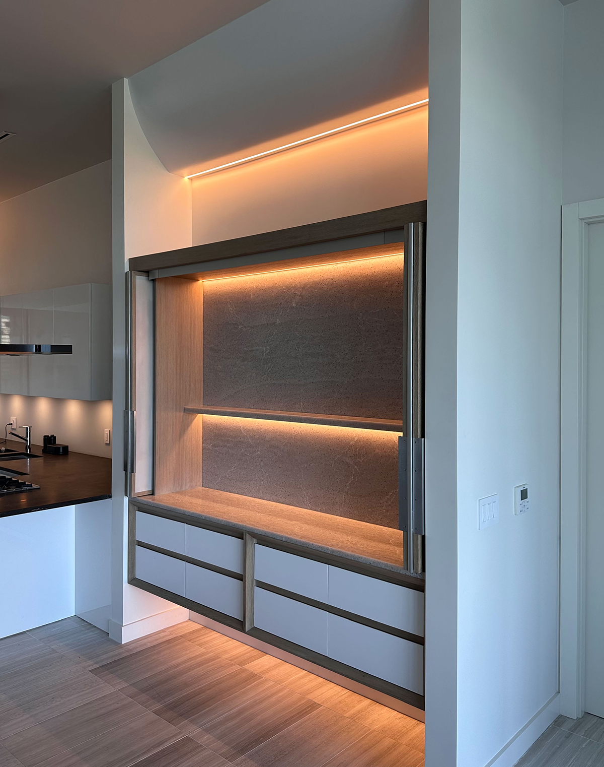 Built-ins designed by RIT alumnus Gunther Jacobson.
