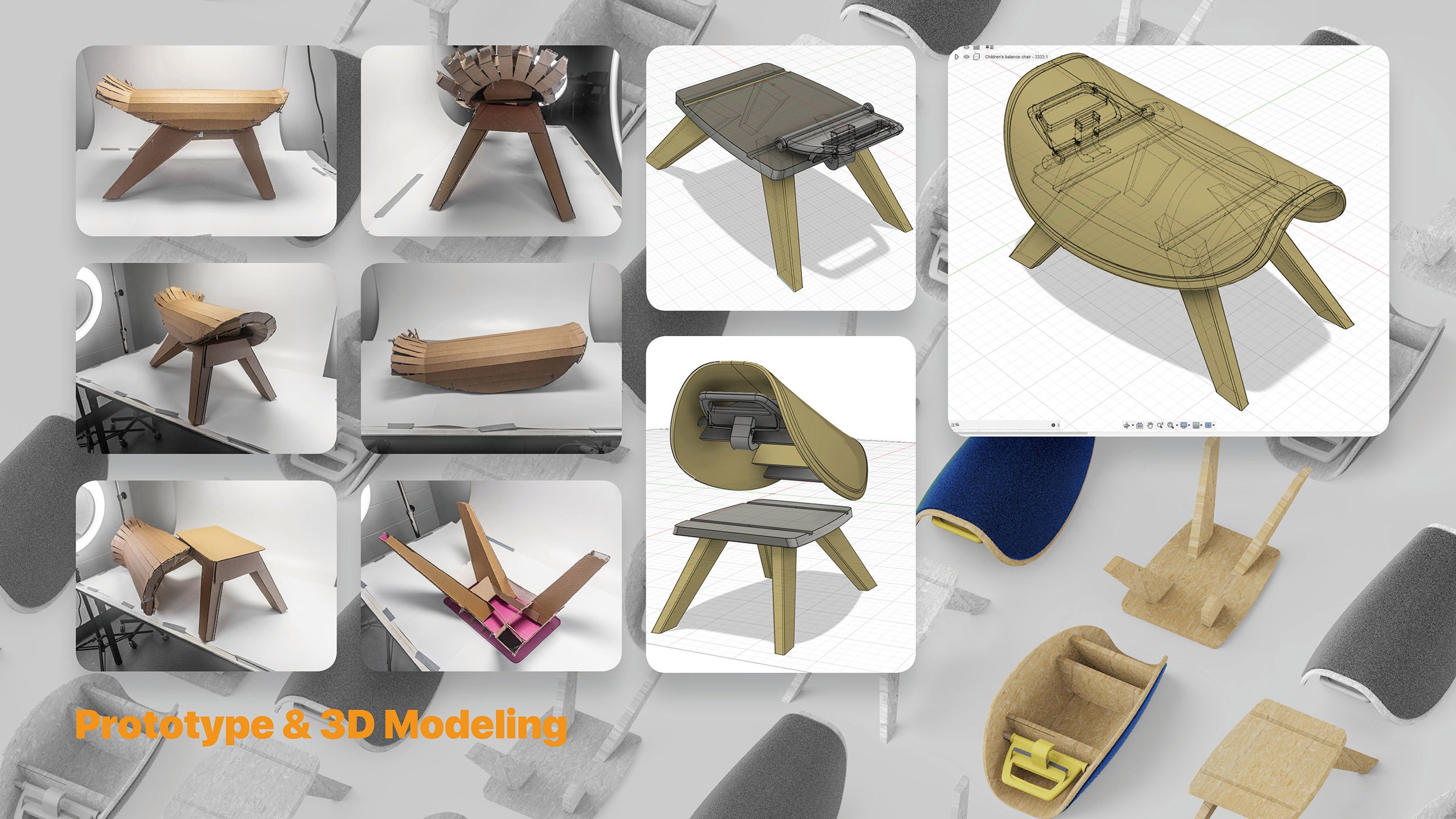 3D models of a chair.