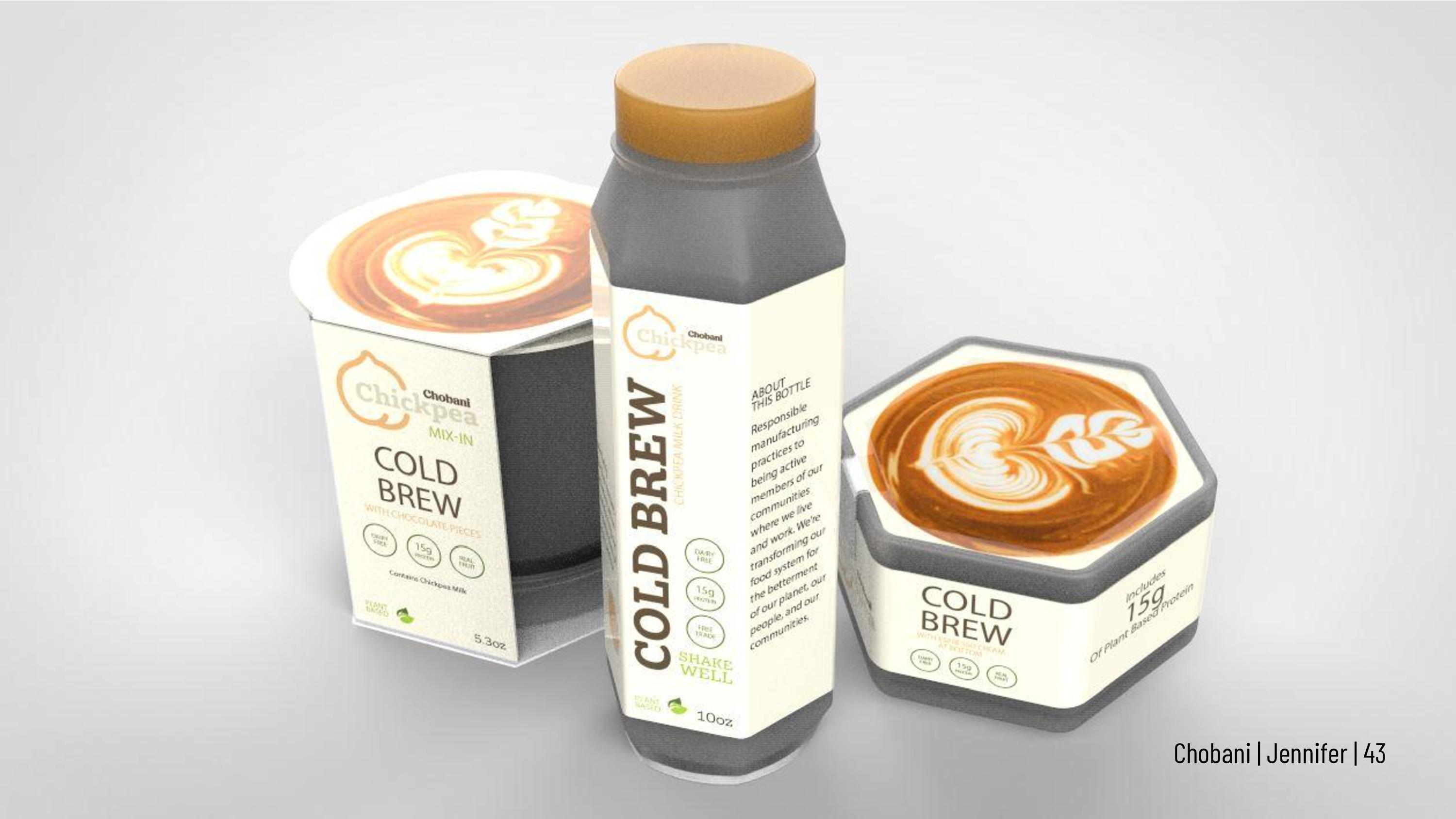 Packaging design for a coffee-flavored yogurt.