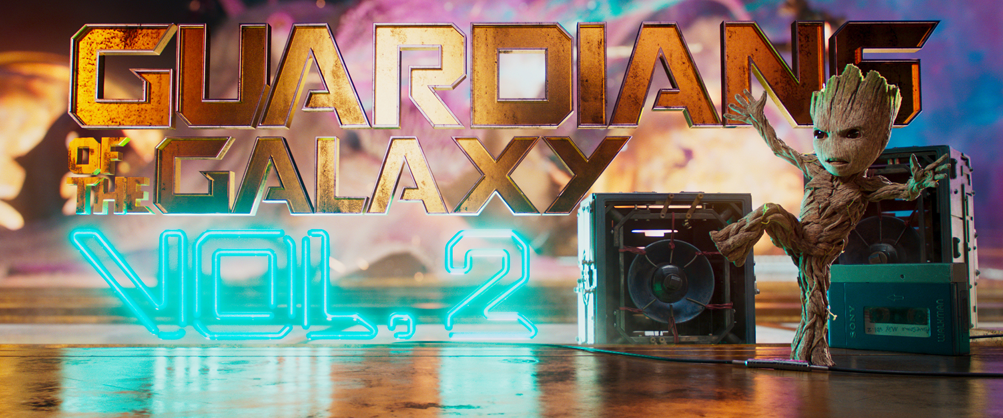 A Guardians of the Galaxy title graphic.