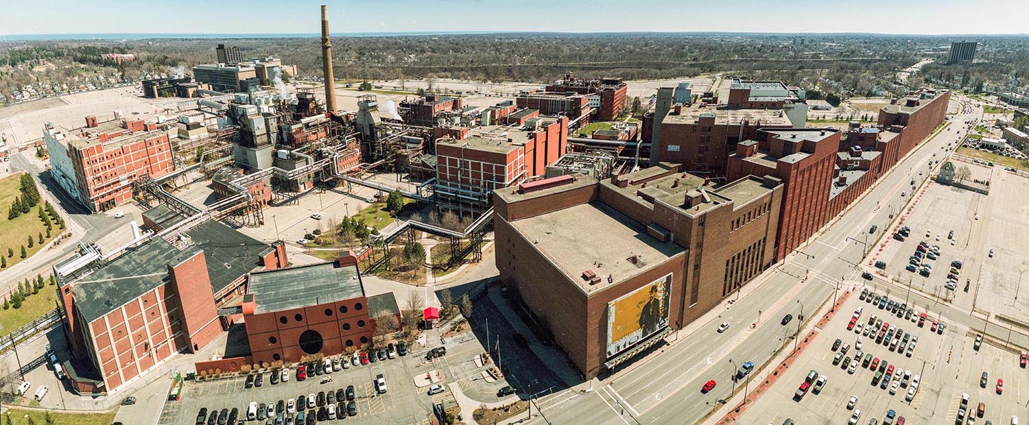 An overhead photo of Eastman Business Park