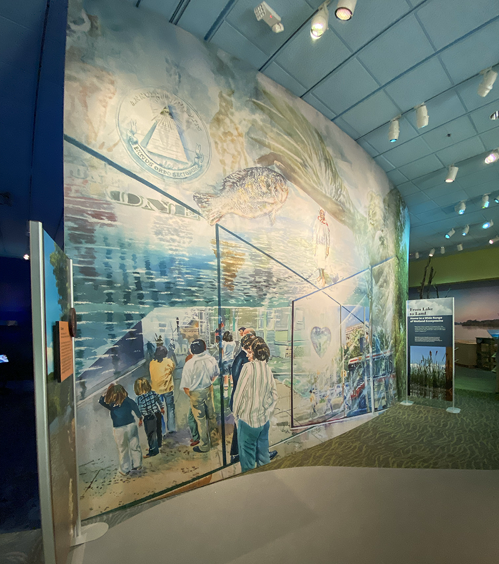 Luvon Sheppard's mural in the Rochester Museum and Science Center.