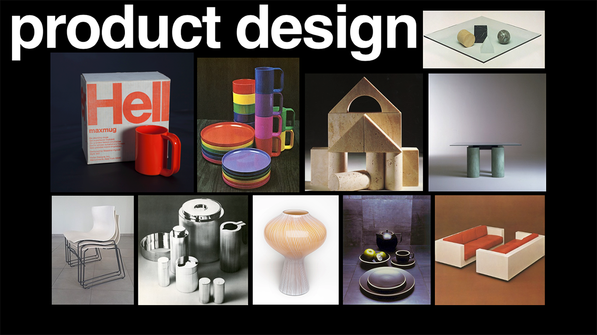 A Powerpoint slide highlighting the Vignellis' product designs.