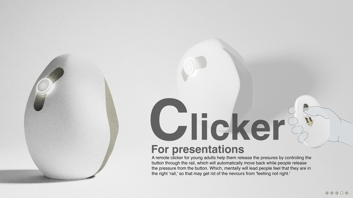 A model of a presentation clicker.
