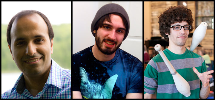 Headshots of the 3 student winners