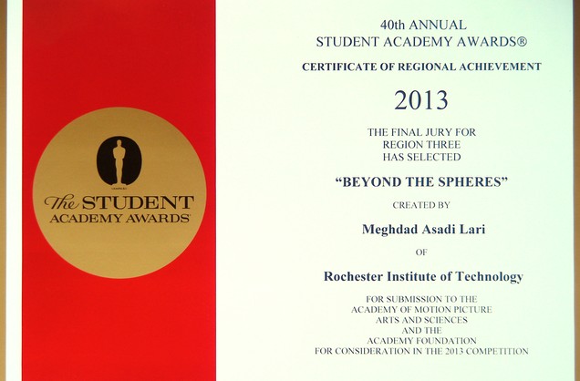 A picture of the award